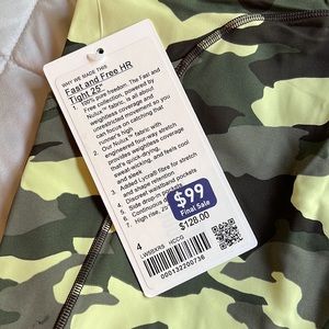 NWT LULULEMON Fast & Free Leggings size 4